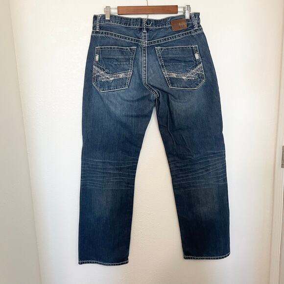 BKE Demin Tyler Straight Thick Stitch Jeans Men's Size 33R - Picture 9 of 15